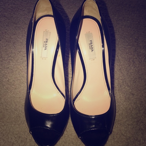 Authentic Prada peep toe heels - Picture 1 of 6